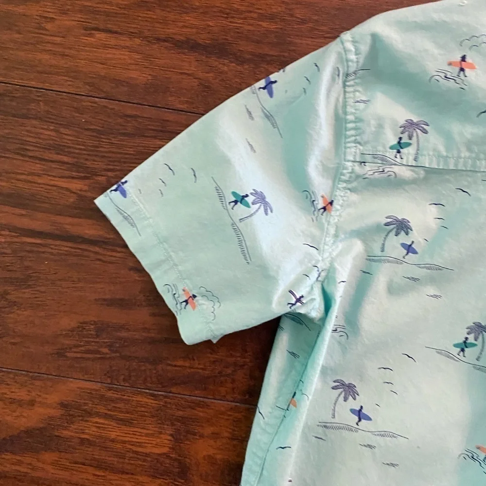 The Children’s Place, Tropical Button Down Shirt, Size 8/10, M